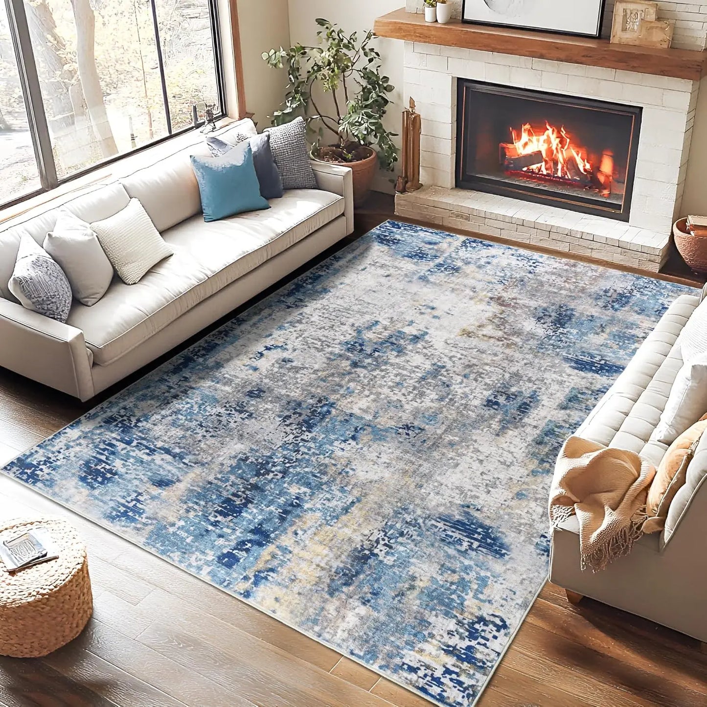 Living Room Area Rugs Soft Large Modern Abstract Area Rug