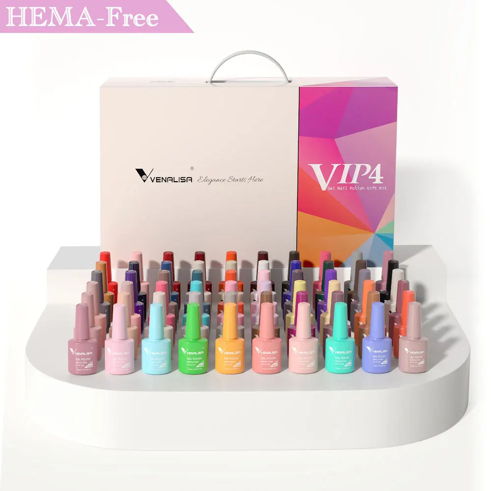 Venalisa Nail Gel Polish Kit 7.5ml 62pcs Diamond Top Coat