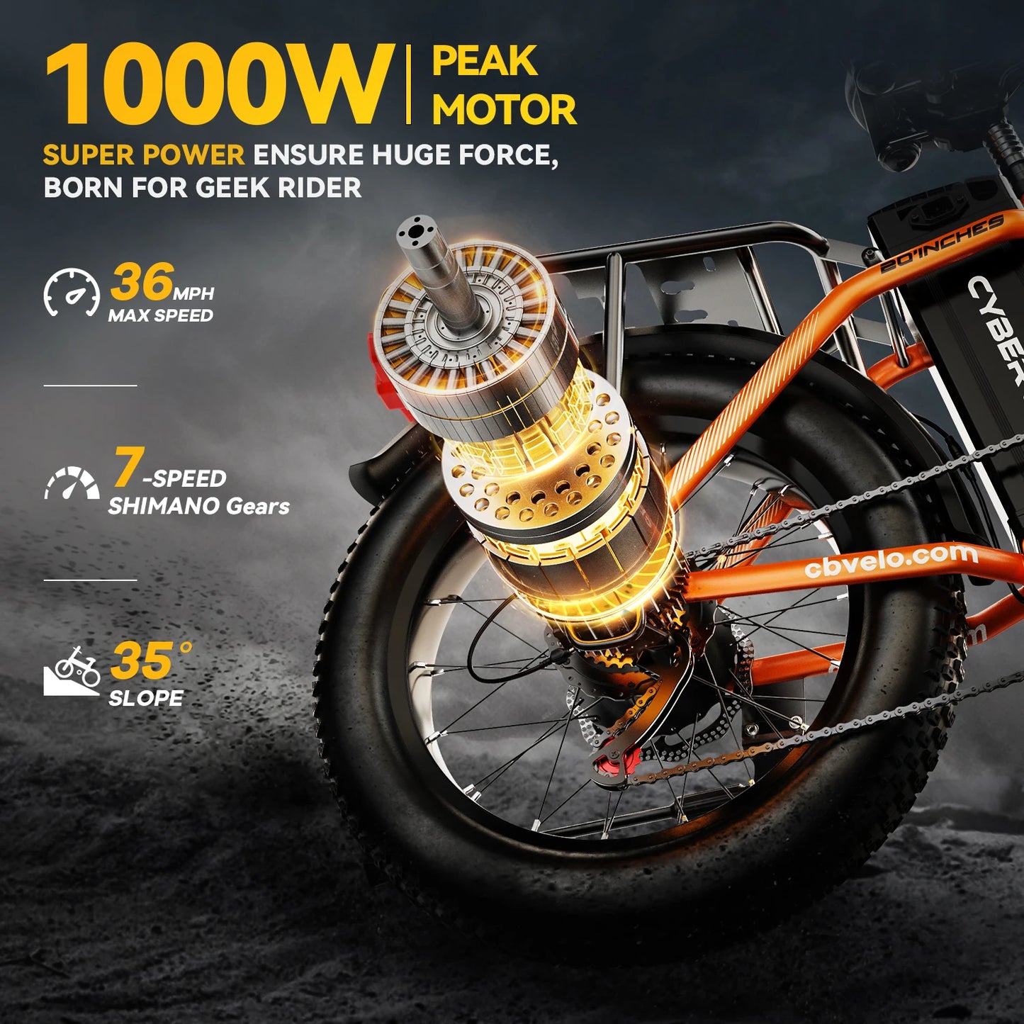 Cybervelo EK4 Electric Bicycle 48V 20.8Ah Long Range