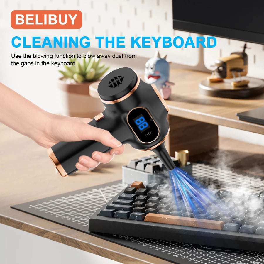 BELIBUY Wireless Car Vacuum Cleaner High-Power Mini Carpet Cleaner