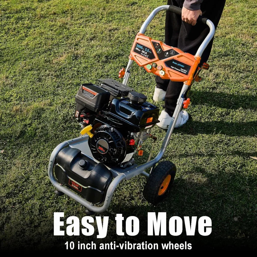 Gas Pressure Washer 3500 PSI 2.3 GPM Heavy Duty 7HP Engine