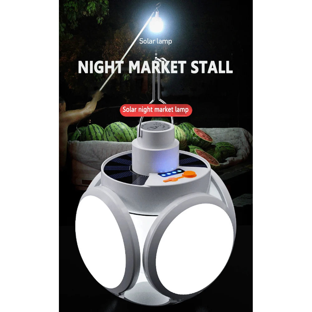LED Solar Camping Lantern 5 Gear Adjustable Portable Light