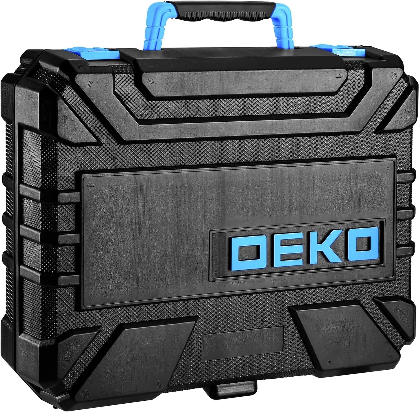 DEKO Drill Set: Tool Set with 8V Blue Cordless Drill, Home Tool Kit with Drill, Hand Tool Kits for Women 126 Piece