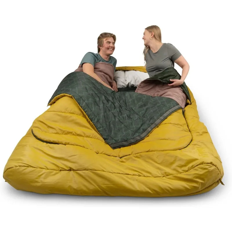 Kelty Tru Comfort Doublewide 20 Degree Sleeping Bag Two Person Synthetic Camping Bag for Couples and Family Adventures