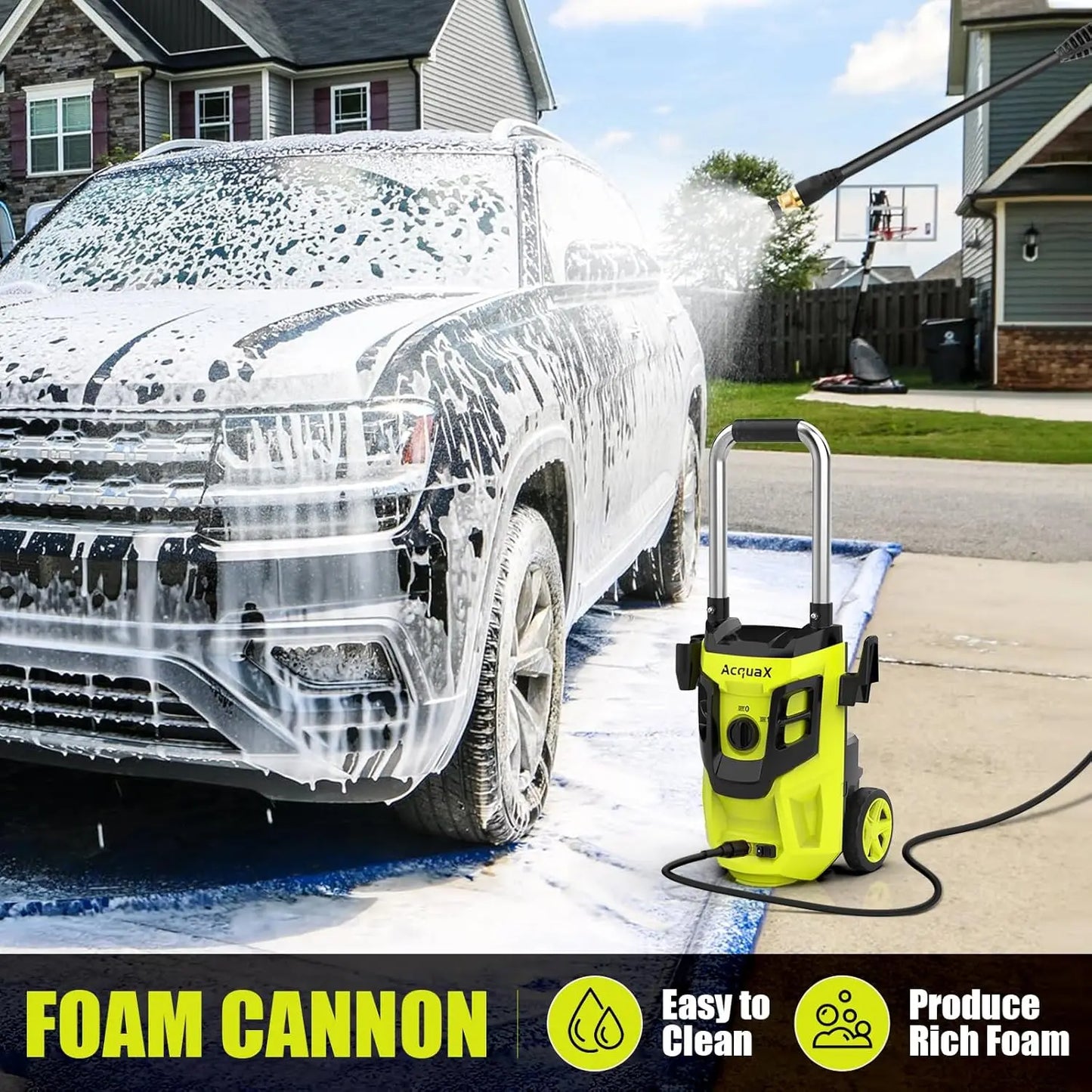 Portable Electric High Pressure Washer 2.5 GPM Car Wash