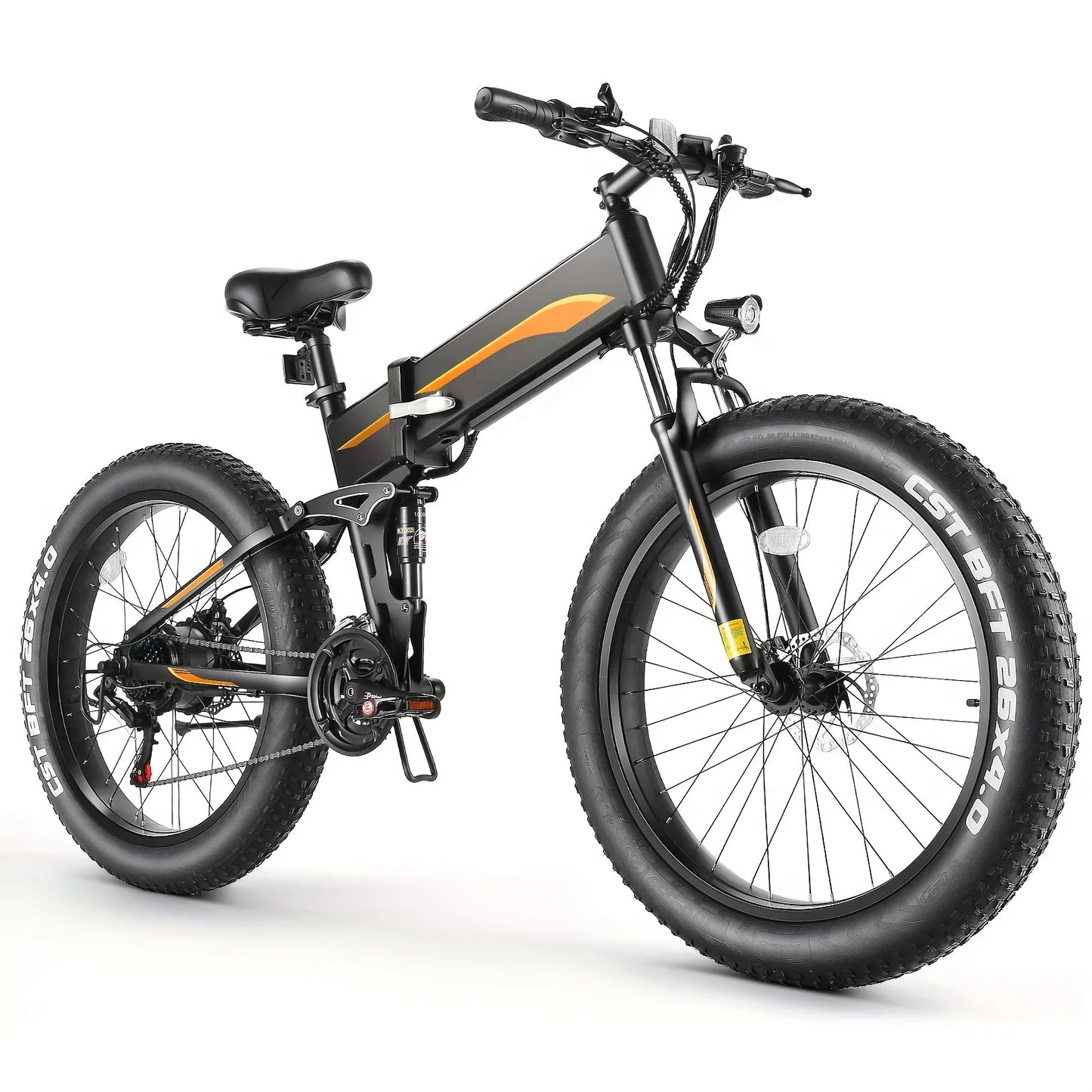 Fat Tire 26 Inch Foldable Electric Bike 500W Brushless Motor
