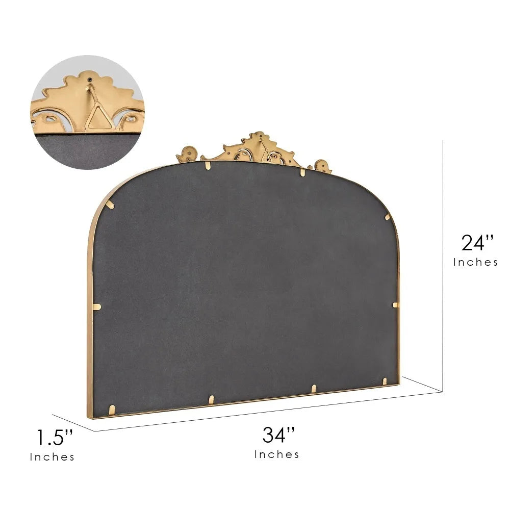 24" x 34" Traditional Arched Decorative Mirror for Home