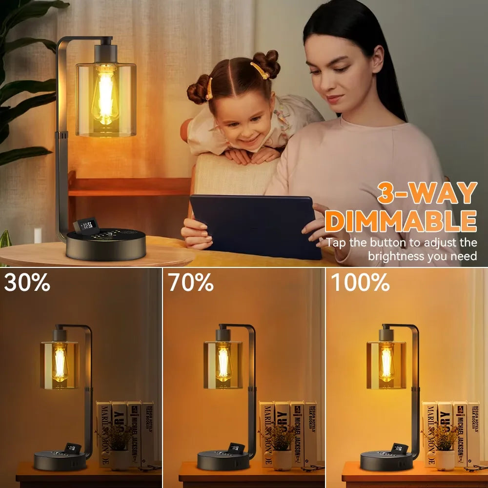 LED Bedside Lights Table Lamp Dimmable Desk Lamp Touch Night Light