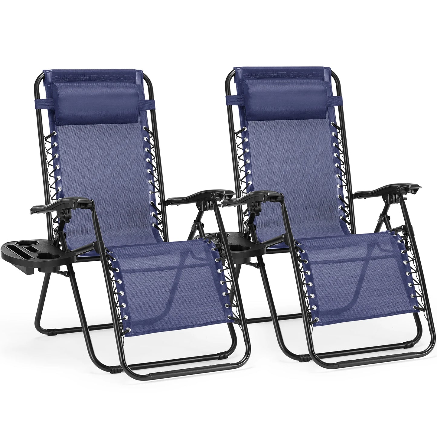 JHK Zero Gravity Recliner Set of 2 Cup Holder Trays