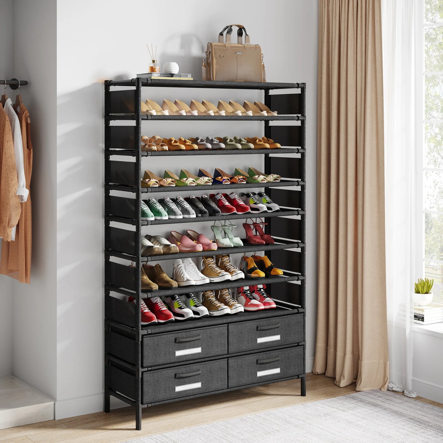 Multi Storage Rack Capacity Organizer Shoe Shelf 50 Pairs
