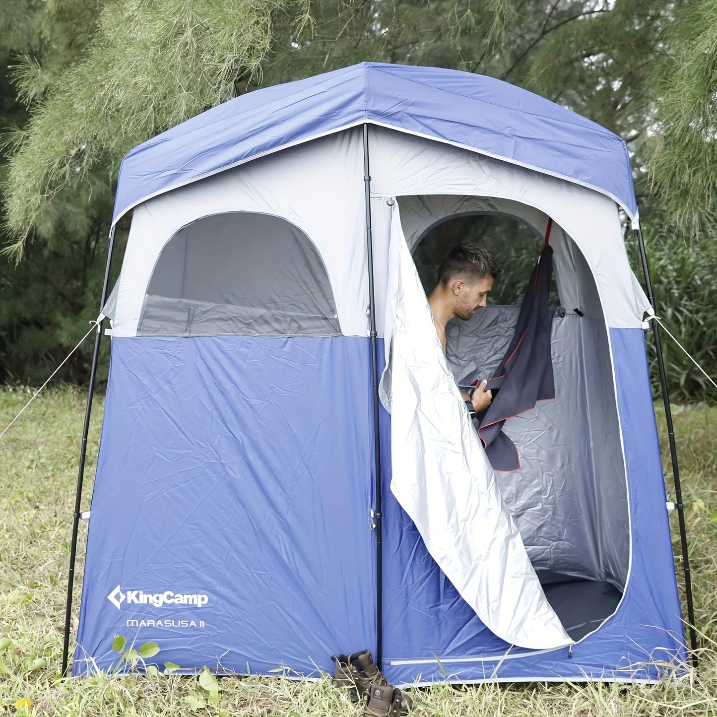 KingCamp Privacy Shower Tent Double Person Portable Toilet