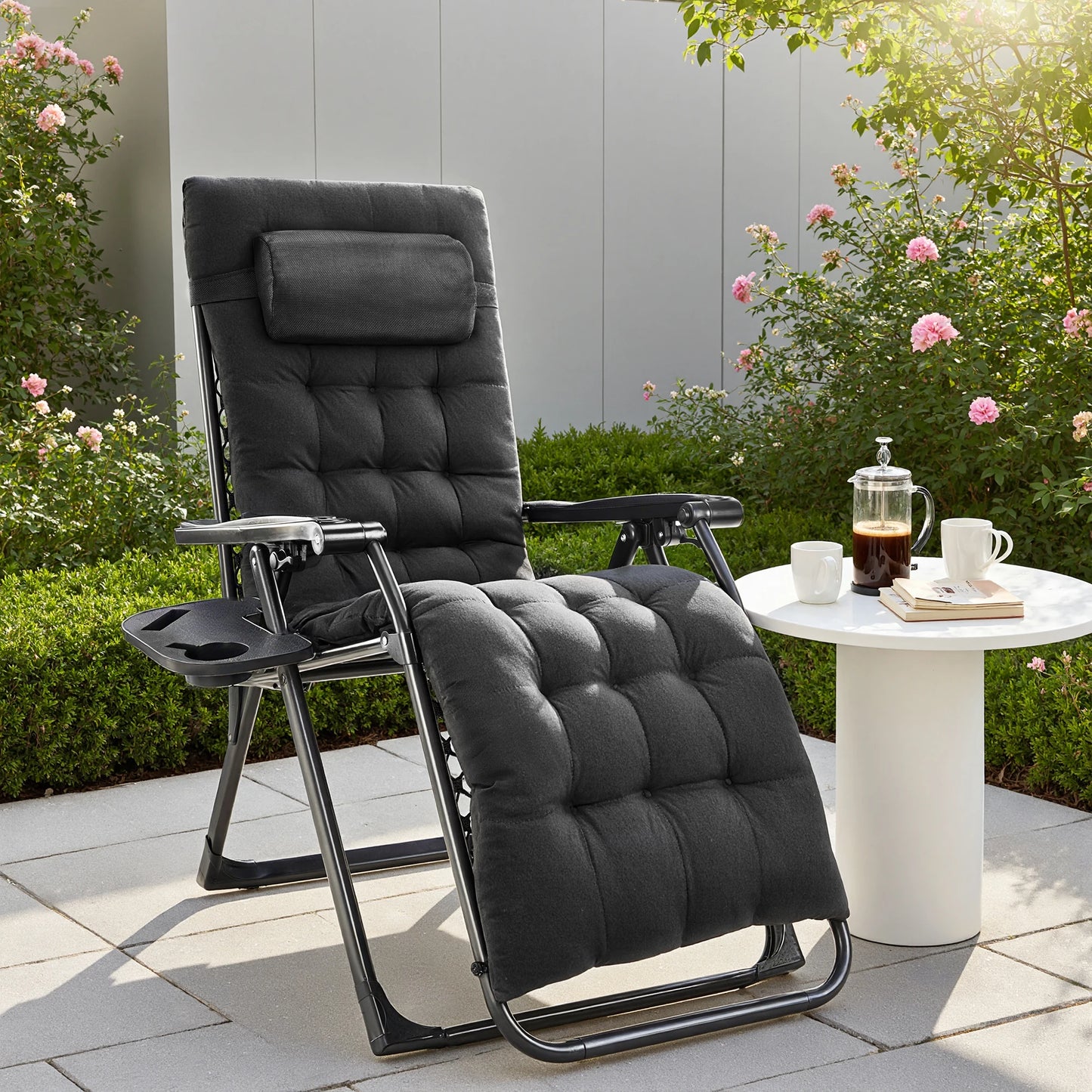 JHK Zero Gravity Recliner Set of 2 Cup Holder Trays