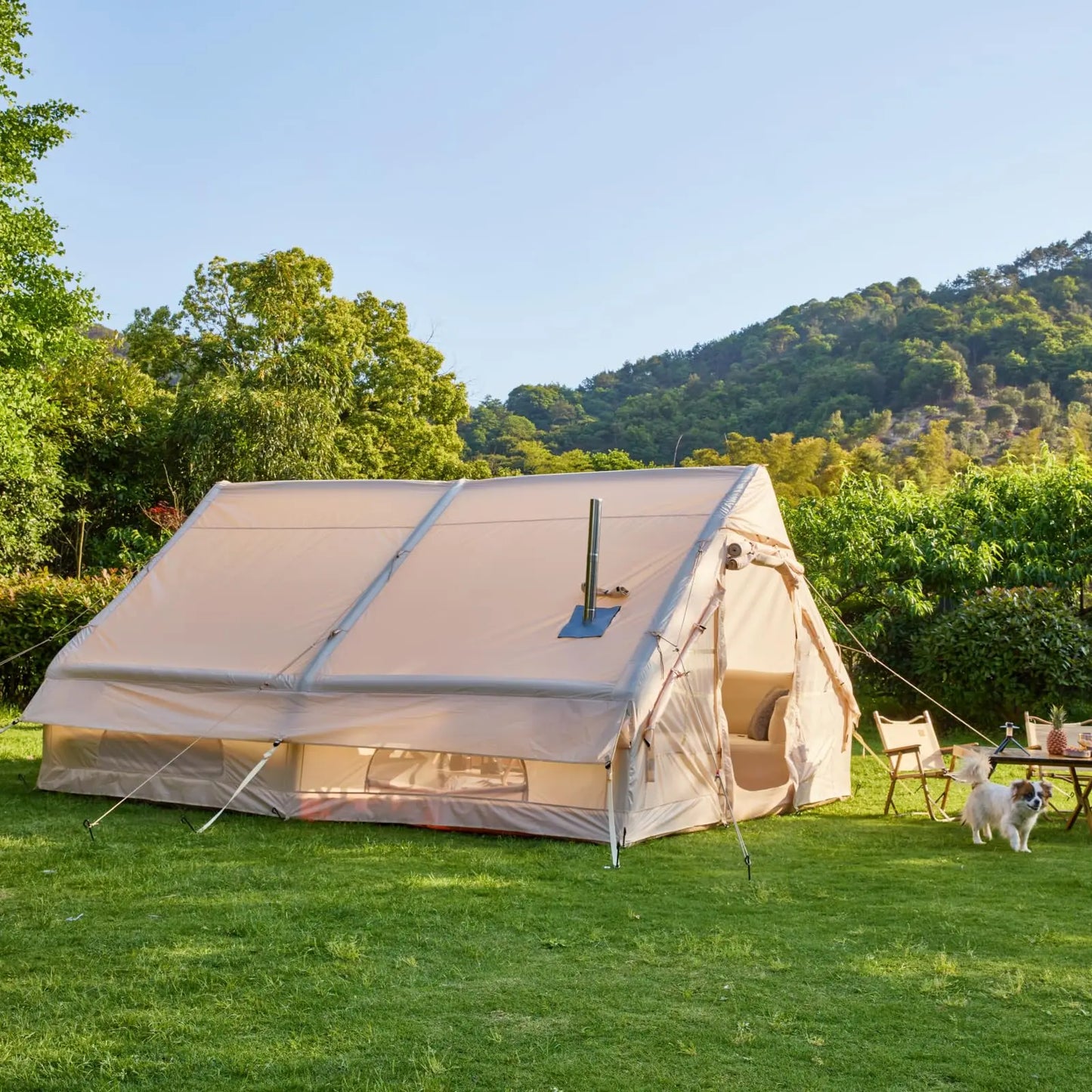 129 Square Feet Inflatable Camping Tent for 8 to 10 People