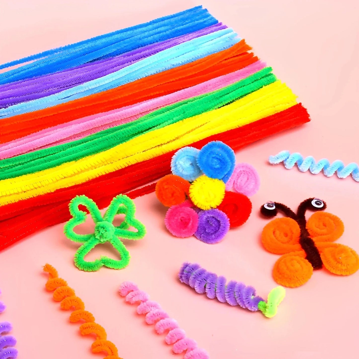 900pcs Multi-color Chenille Stems, Pipe Cleaners Craft Material, Creative Hair Band, Handmade DIY Twisting Stick Arts Decoration