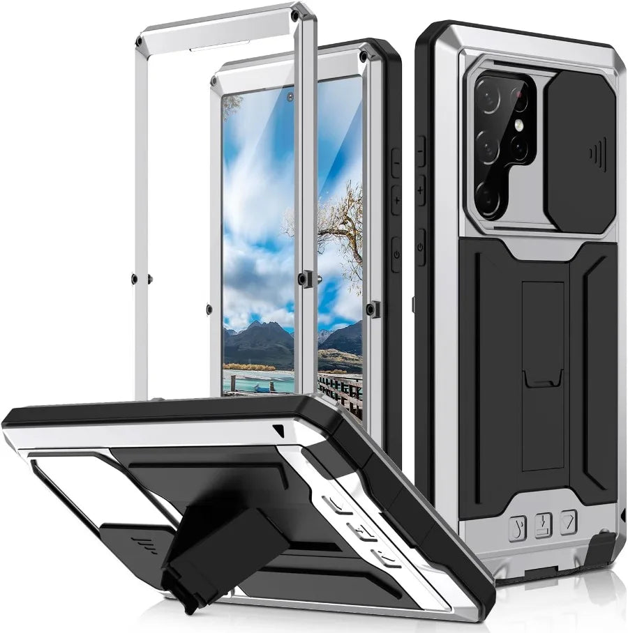 For Samsung S22 Plus S22Ultra Rugged Aluminum Metal Case