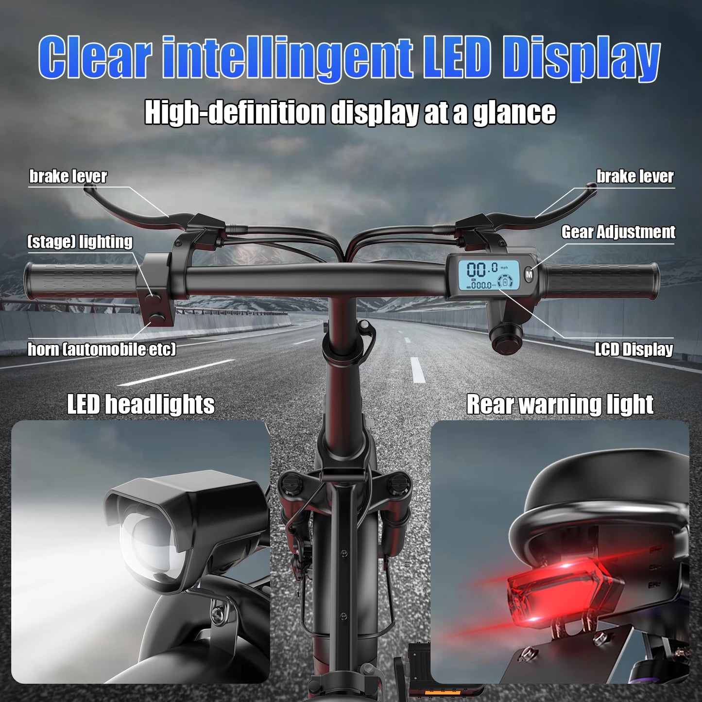 Electric Bike for Adults with 48V 15AH Removable Battery 20MPH 35Miles 500W Brushless Motor Commuting Motorcycle Ebike for Women and Men