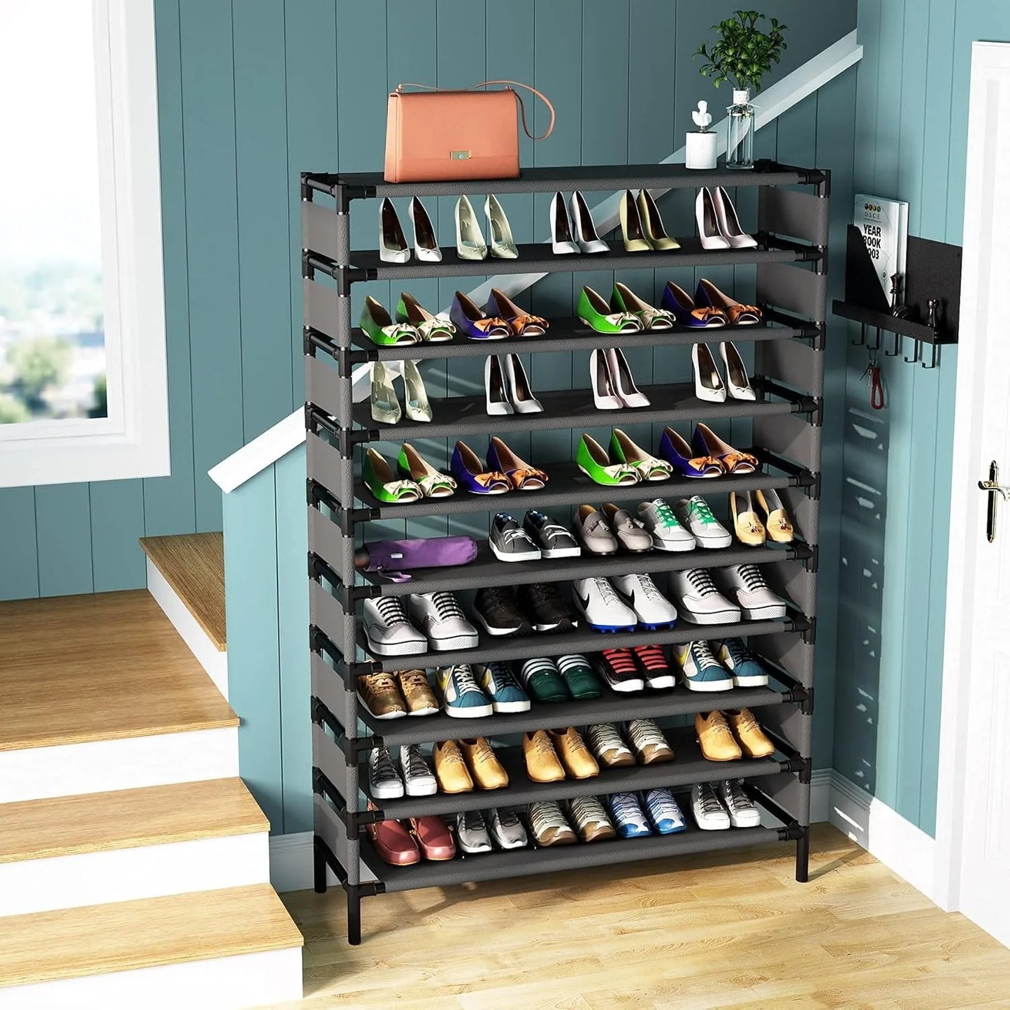 Multi Storage Rack Capacity Organizer Shoe Shelf 50 Pairs