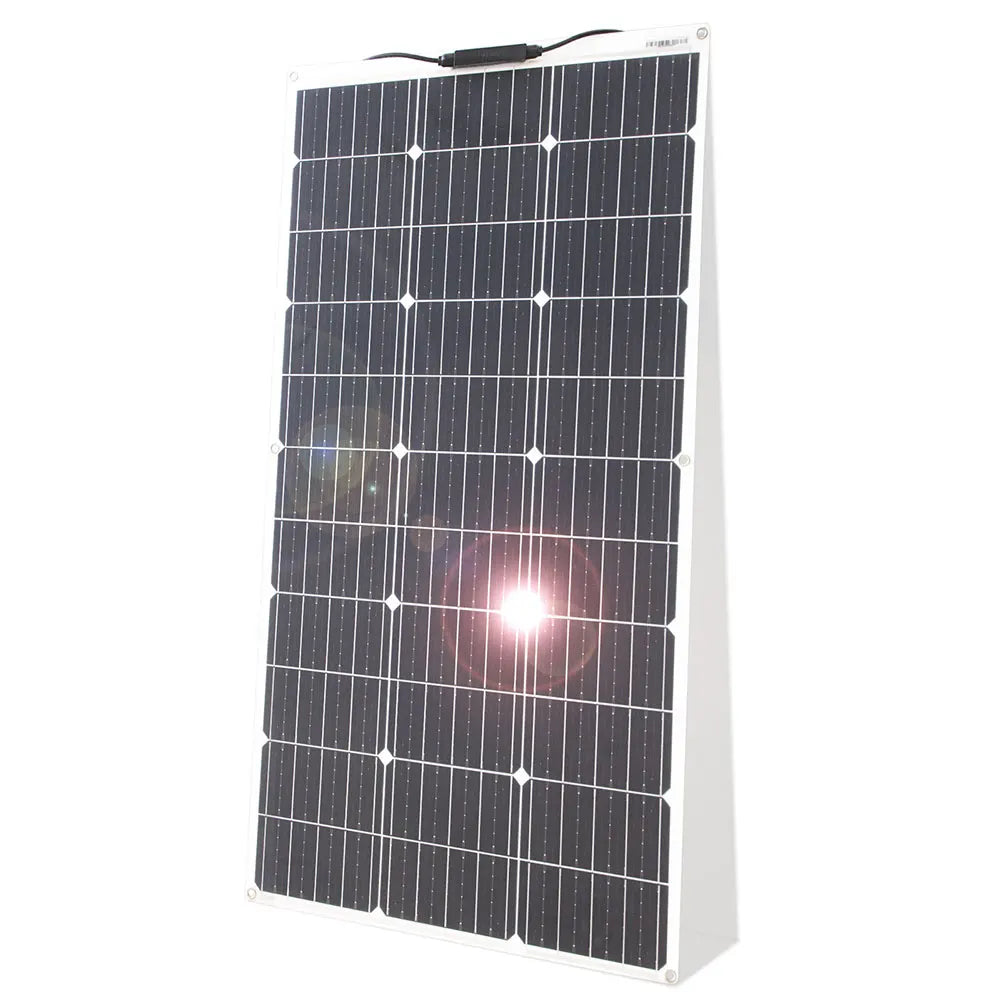 12V Flexible Solar Panel Kit 100W 200W Monocrystalline Waterproof Solar Charger with Controller for RV Camping Outdoor