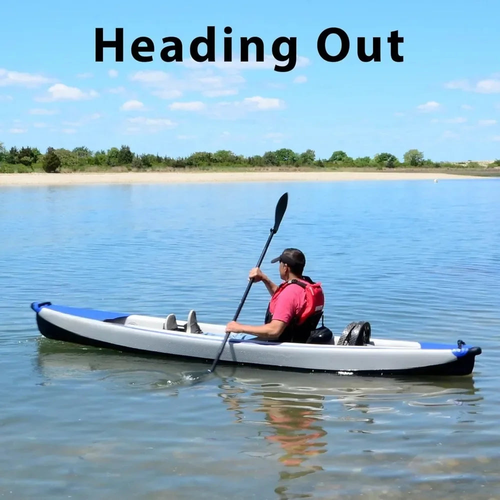 RazorLite Inflatable Kayak Lightweight Drop Stitch High Speed Touring Kayak Solo or Tandem Tall Back Seat