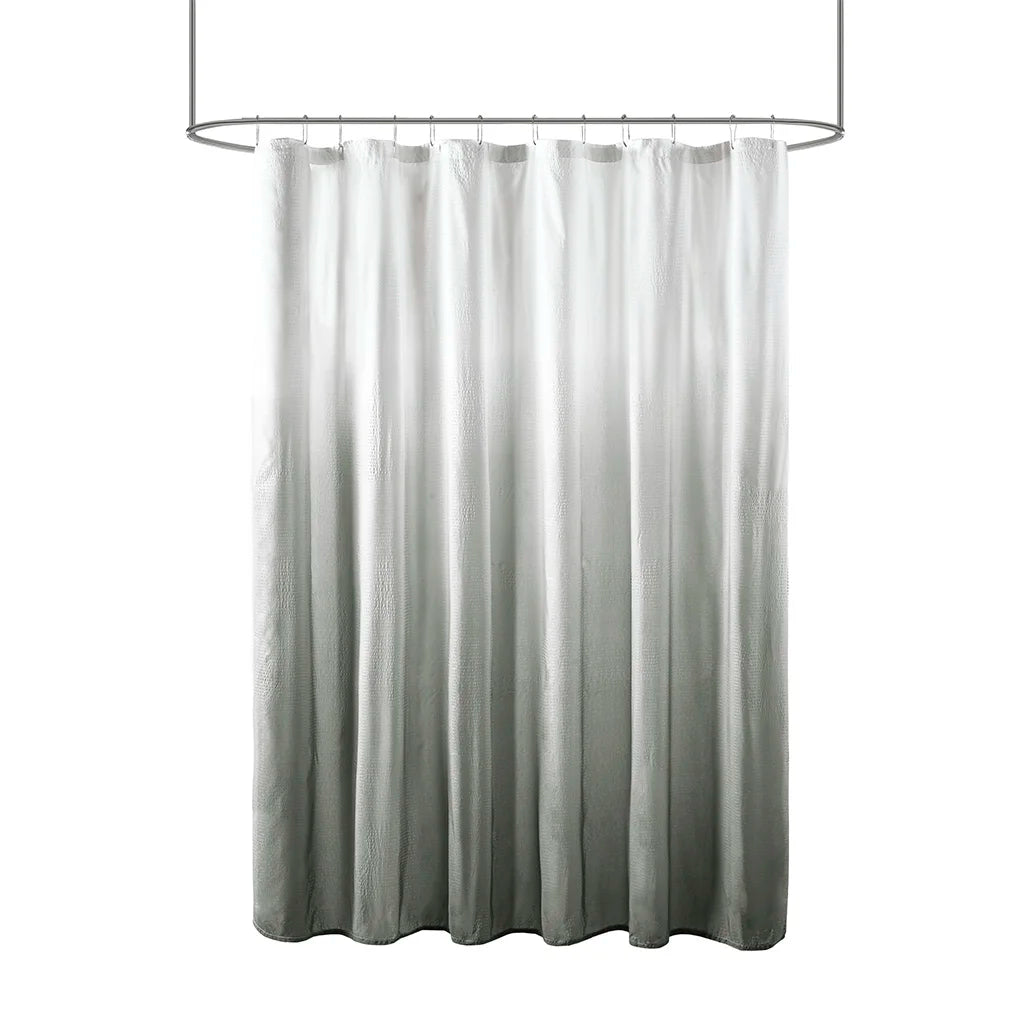 72x72 Ombre Seersucker Shower Curtain Machine Washable