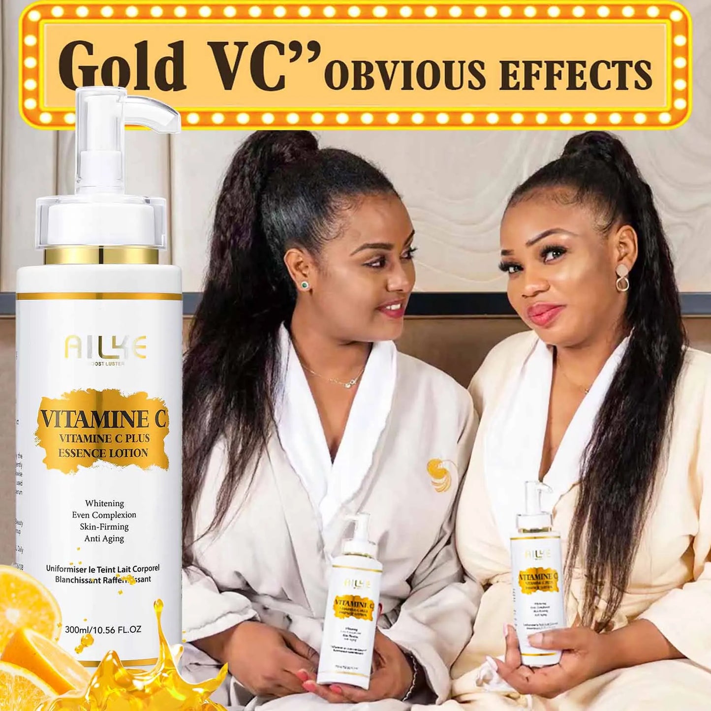 AILKE Vitamin C Skin Care Kit With Body Lotion And Serum