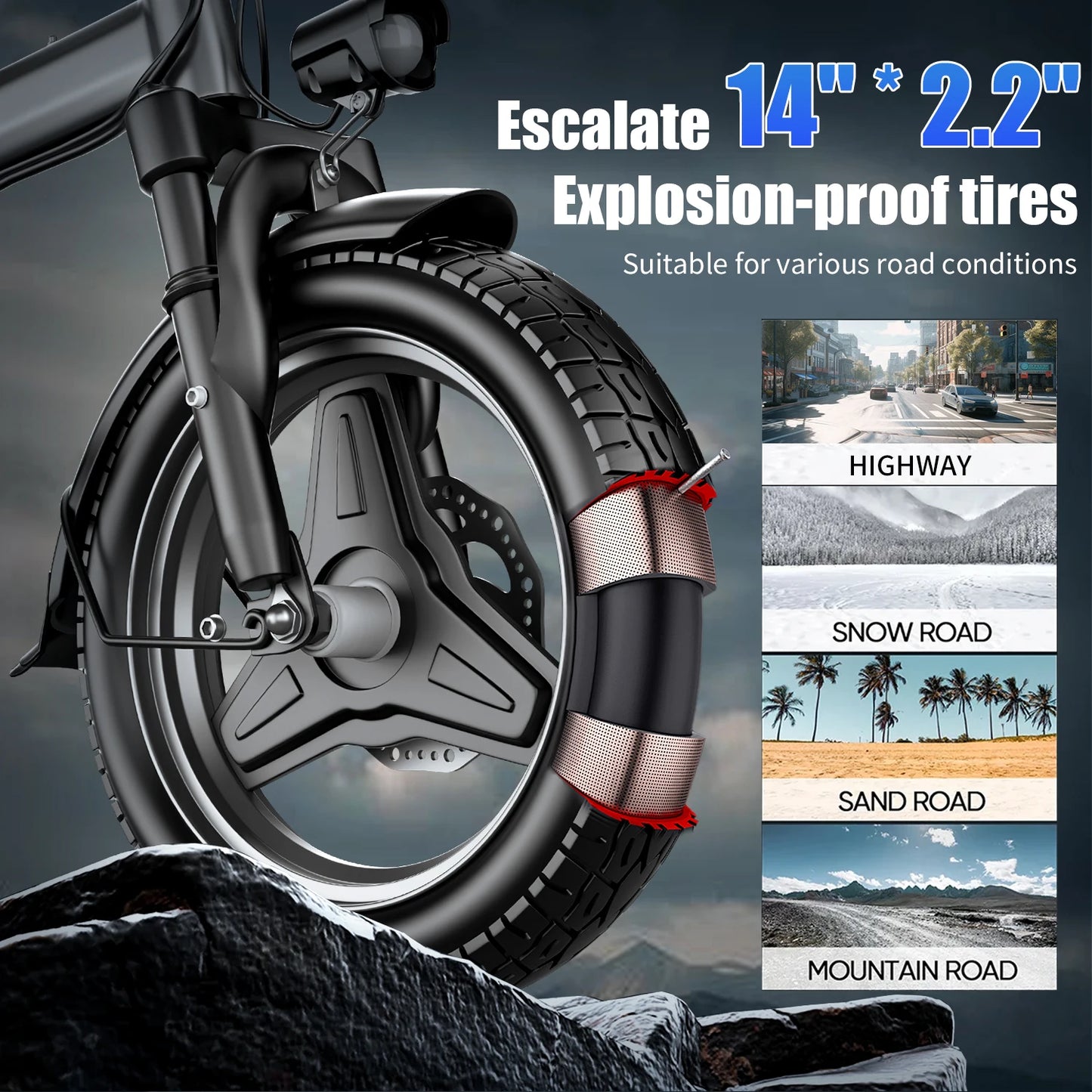 Electric Bike for Adults with 48V 15AH Removable Battery 20MPH 35Miles 500W Brushless Motor Commuting Motorcycle Ebike for Women and Men