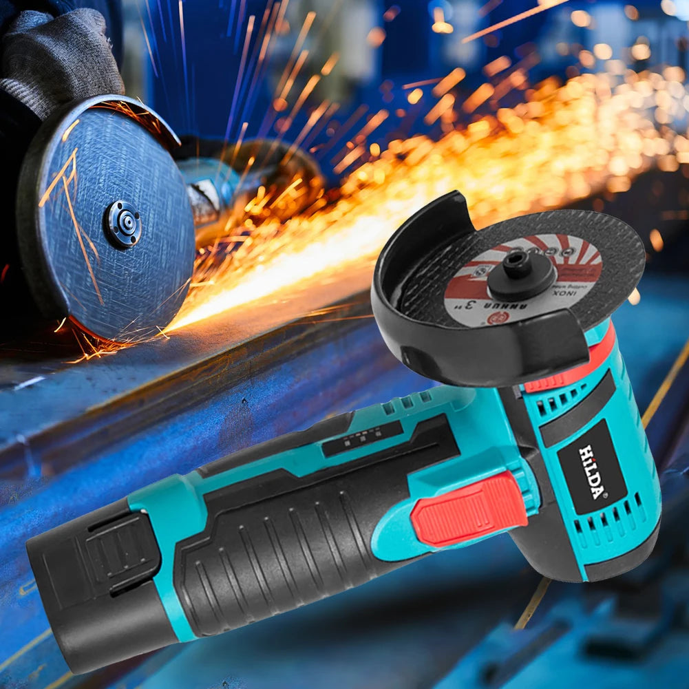 12V Mini Angle Grinder 19500RPM Cordless Diamond Cutting