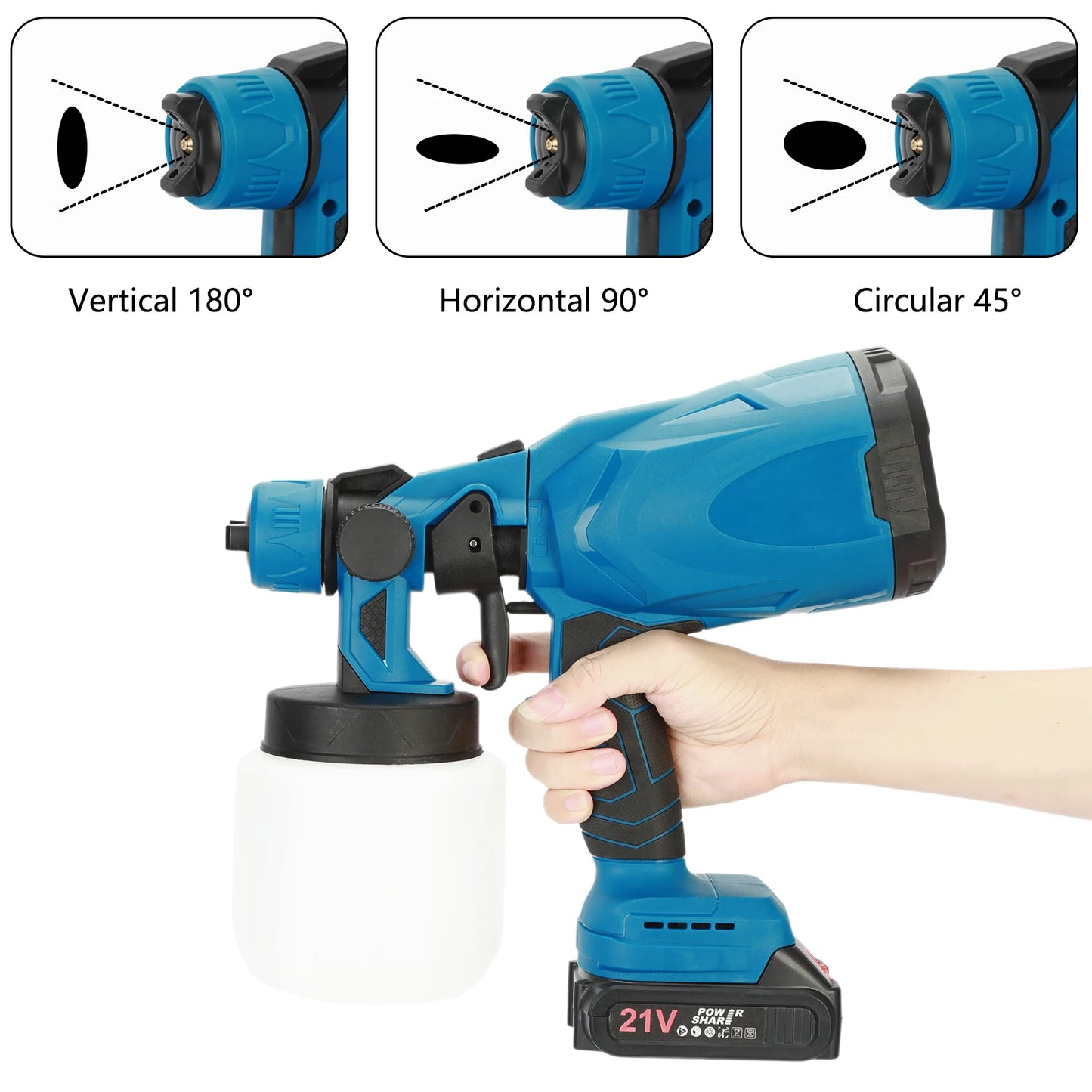Mini Paint Sprayer With Ergonomic Handle 3 Spray Patterns