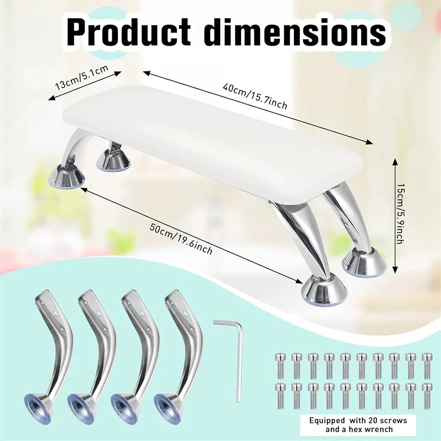 High Quality Professional Large Nail Armrest Pillow PU Leather