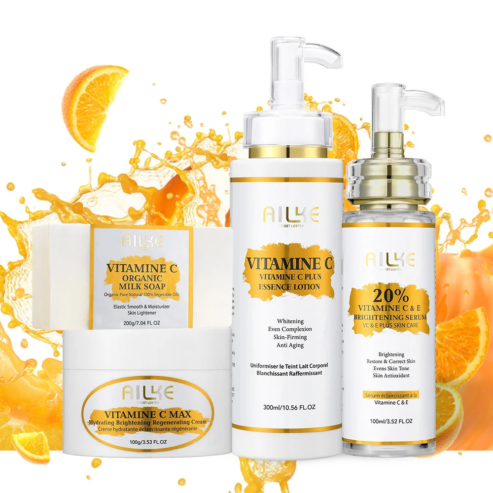 AILKE Vitamin C Skin Care Kit With Body Lotion And Serum
