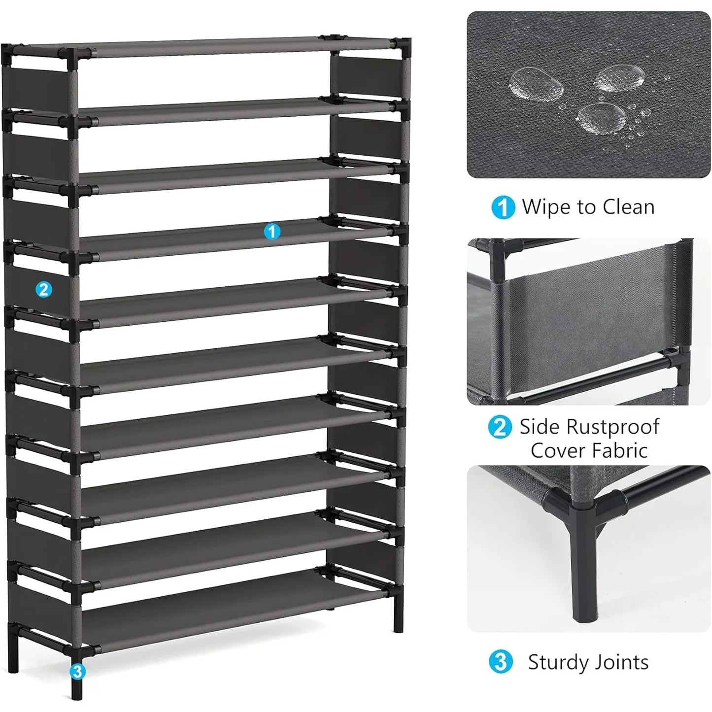 Multi Storage Rack Capacity Organizer Shoe Shelf 50 Pairs