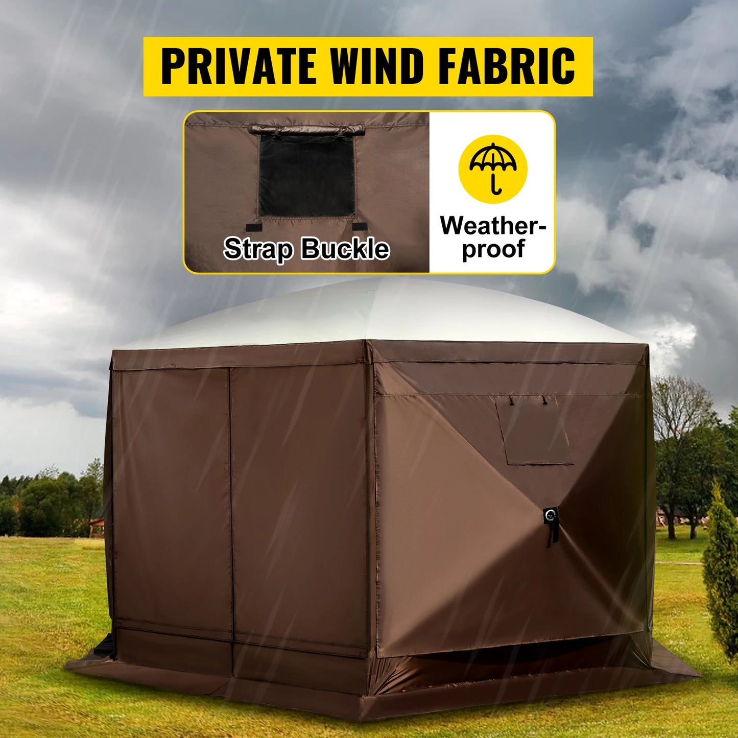 SucceBuy Pop Up Camping Gazebo 12x12 Shelter Canopy Tent