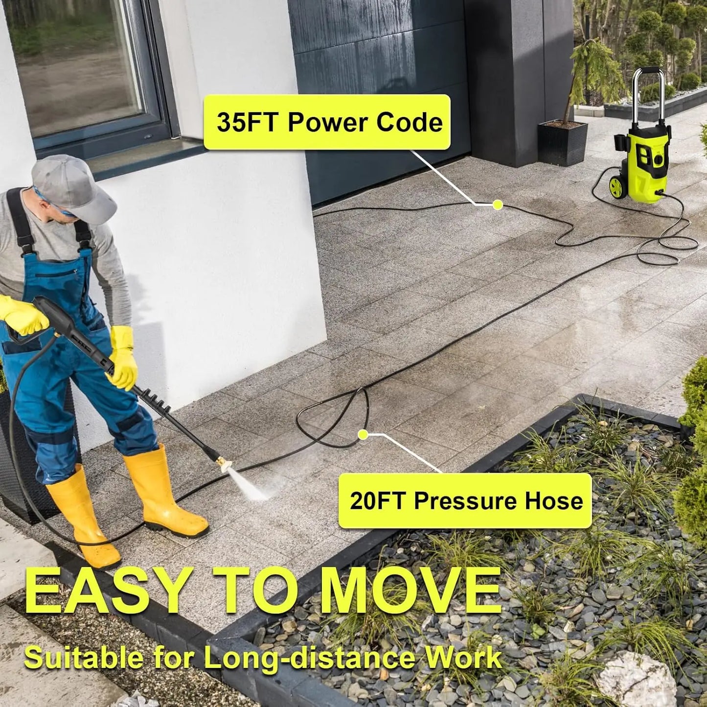 Portable Electric High Pressure Washer 2.5 GPM Car Wash