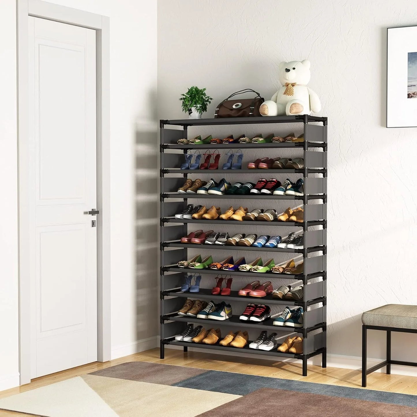 Multi Storage Rack Capacity Organizer Shoe Shelf 50 Pairs