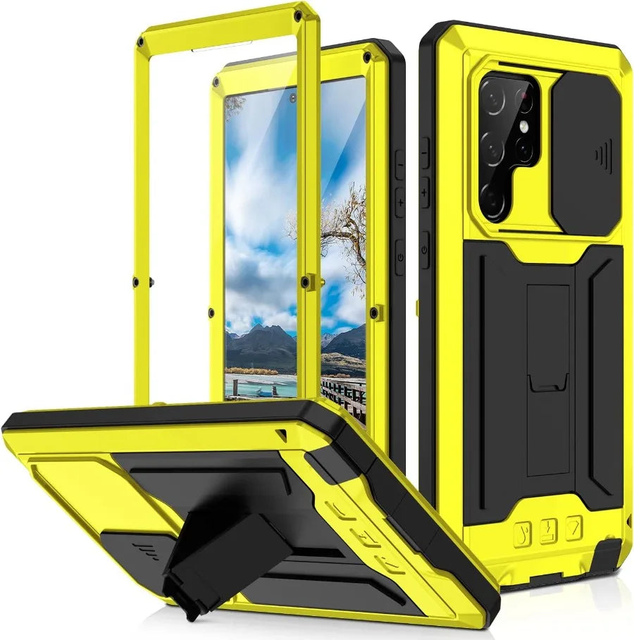 For Samsung S22 Plus S22Ultra Rugged Aluminum Metal Case