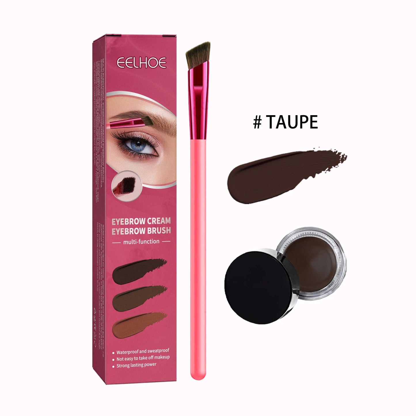 3 Color Eyebrow Eyeliner Gel Waterproof Long-lasting with Brush