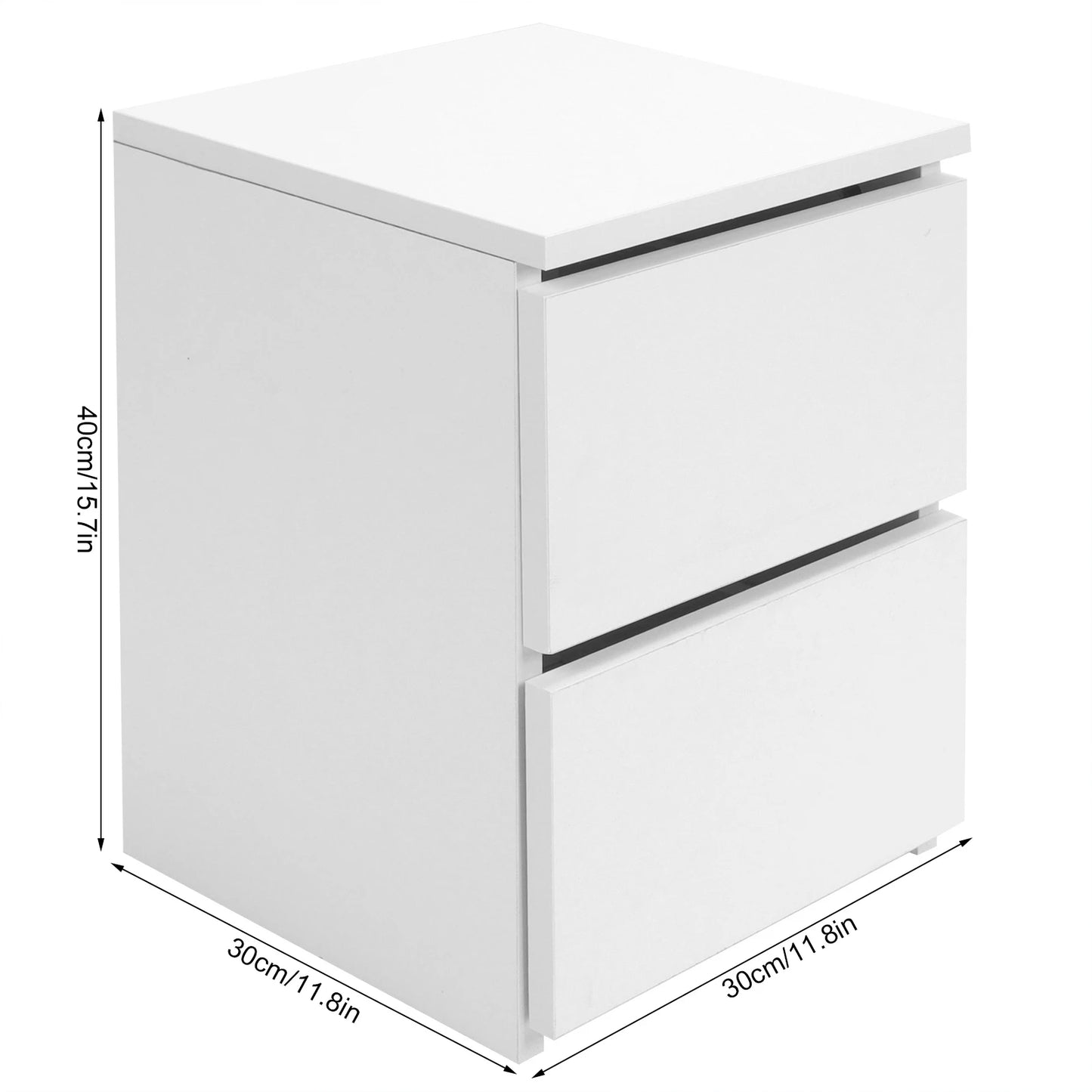 Bedside Table with 2 Drawers Modern Night Stand Table