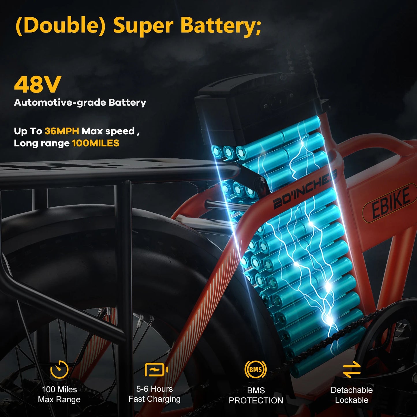 Cybervelo EK4 Electric Bicycle 48V 20.8Ah Long Range
