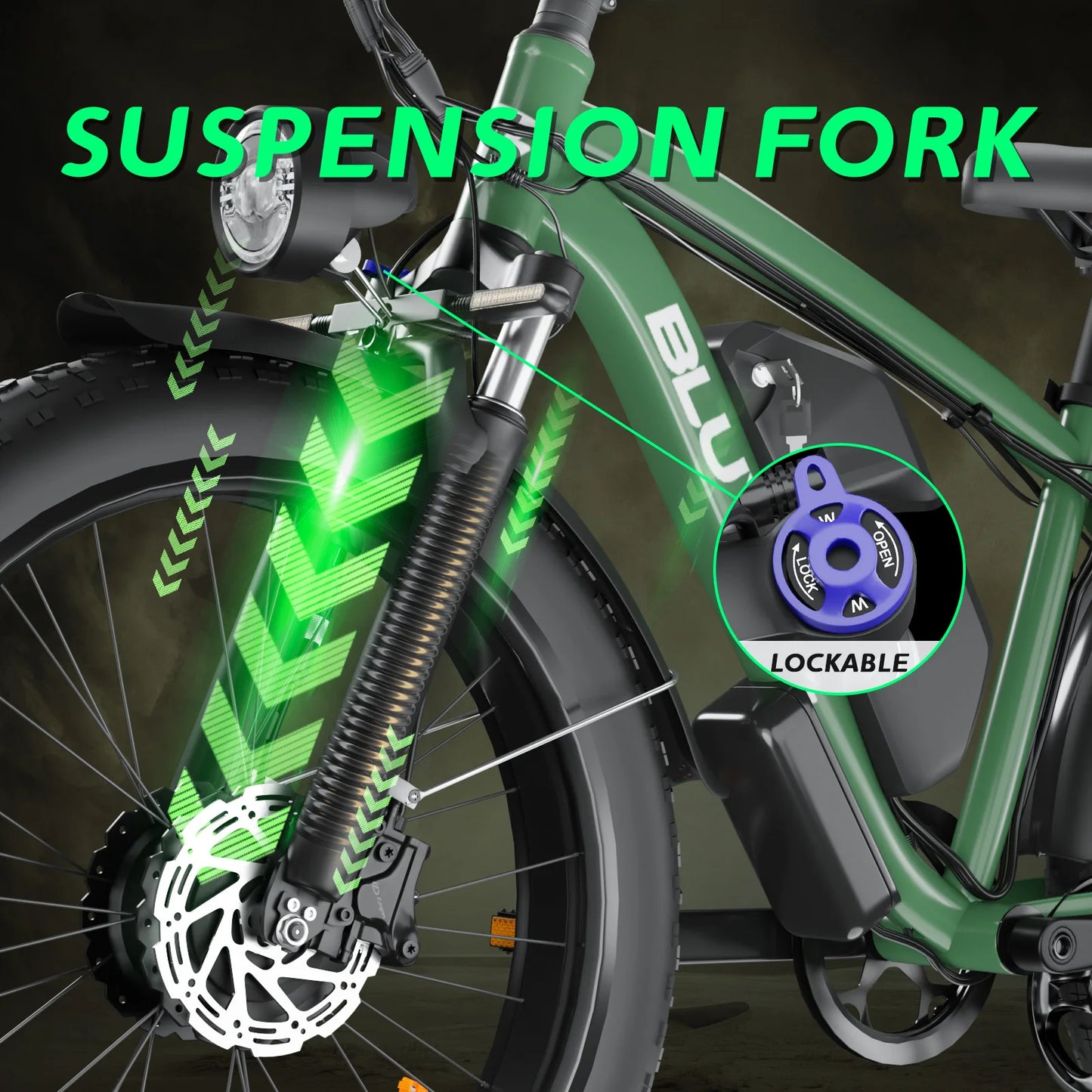BLVALL B1 48V 2000W Full Suspension E-Bike 26 Inch Fat Tires