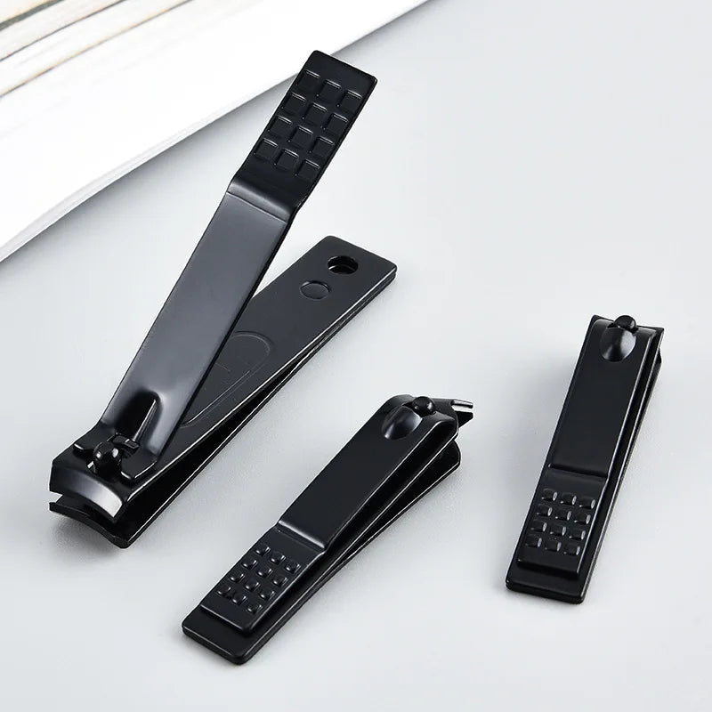 24Pcs Professional Black Nail Clippers Kit For Men And Women