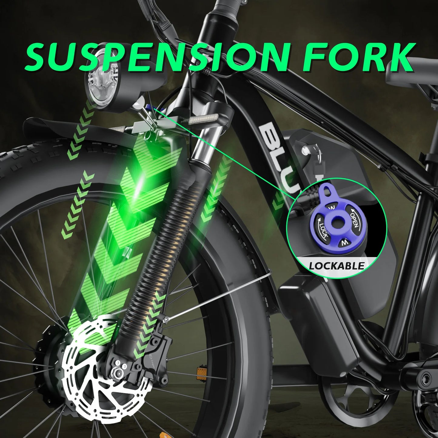 BLVALL B1 48V 2000W Full Suspension E-Bike 26 Inch Fat Tires