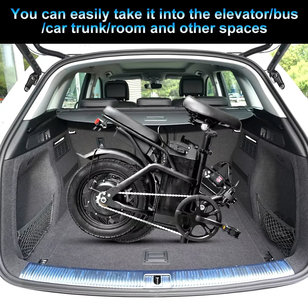 Folding Ebike 48V 15AH Electric Bike For Adults 400W Max Speed 32KM/H 14 Inch Tire City Electric Bicycle