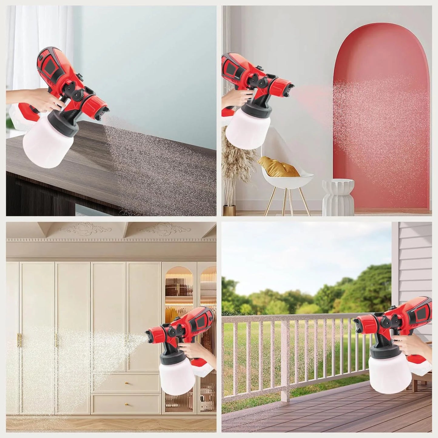 Cordless HVLP Paint Sprayer for M18 18V 1000ML Tool