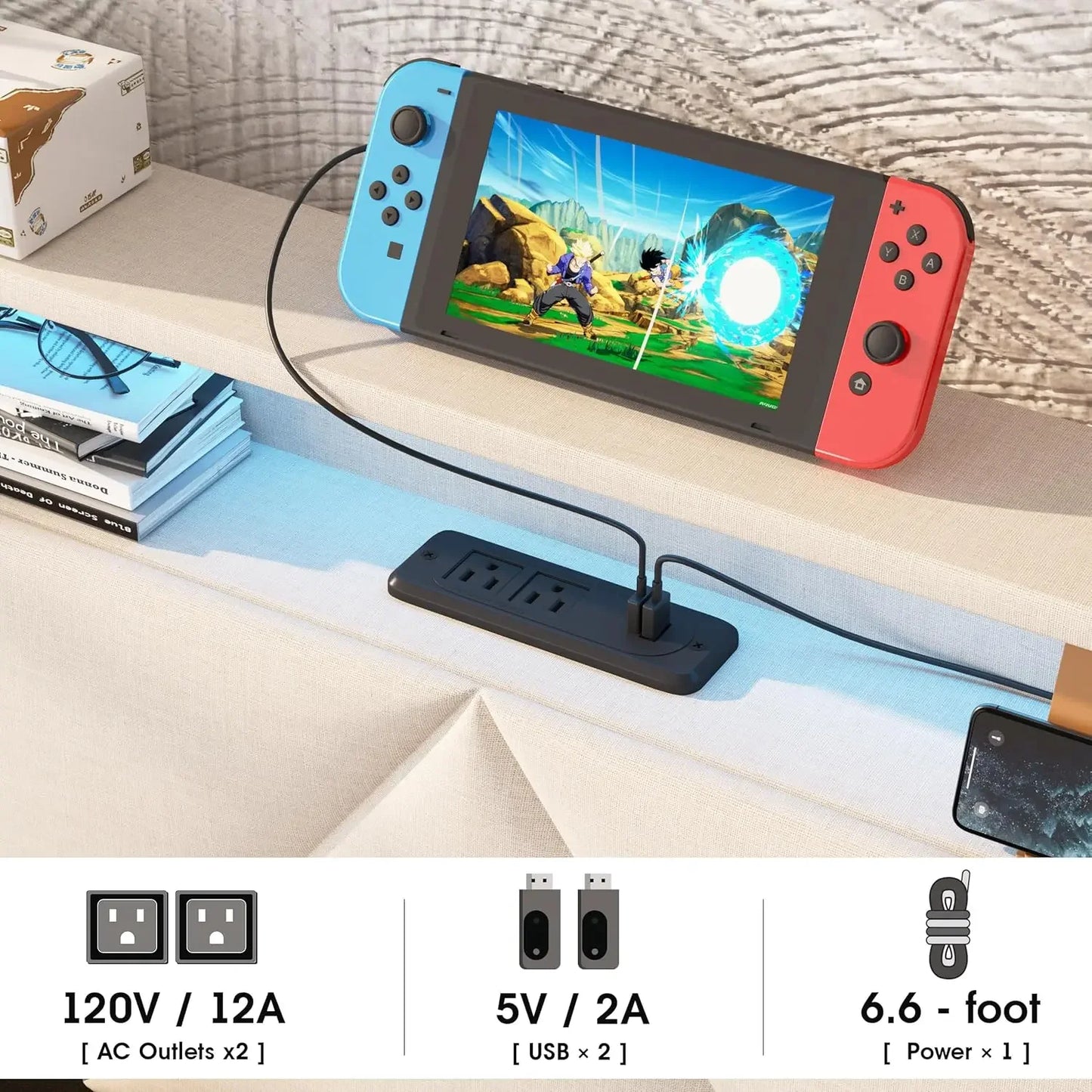 Vabches Queen Bed Frame Storage Drawers Led Lights
