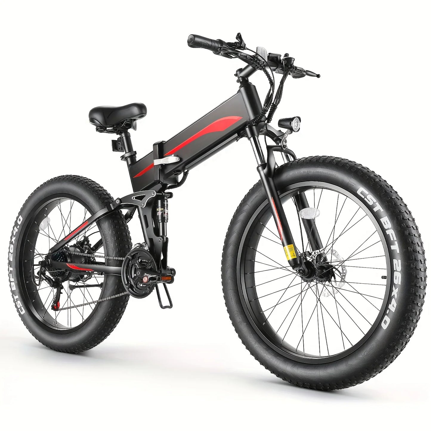 Fat Tire 26 Inch Foldable Electric Bike 500W Brushless Motor