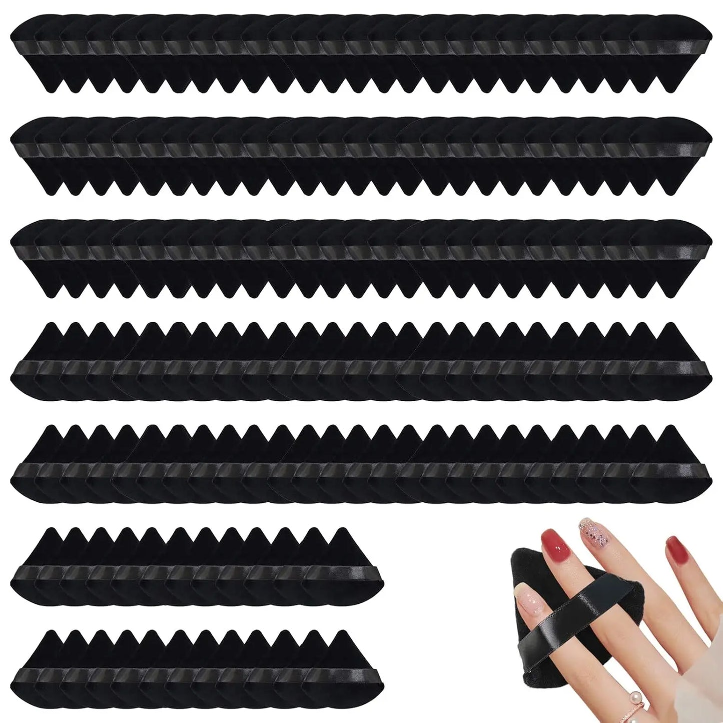 150 Pcs Powder Puff Face Soft Triangle Makeup Puff