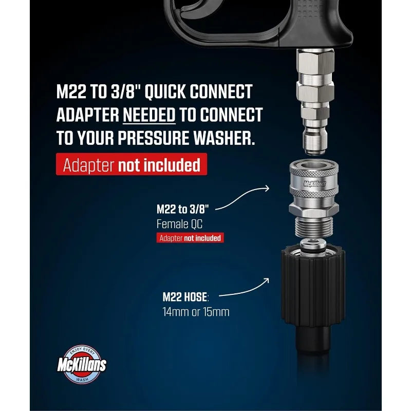 McKillans Short Pressure Washer Gun With Swivel Connector