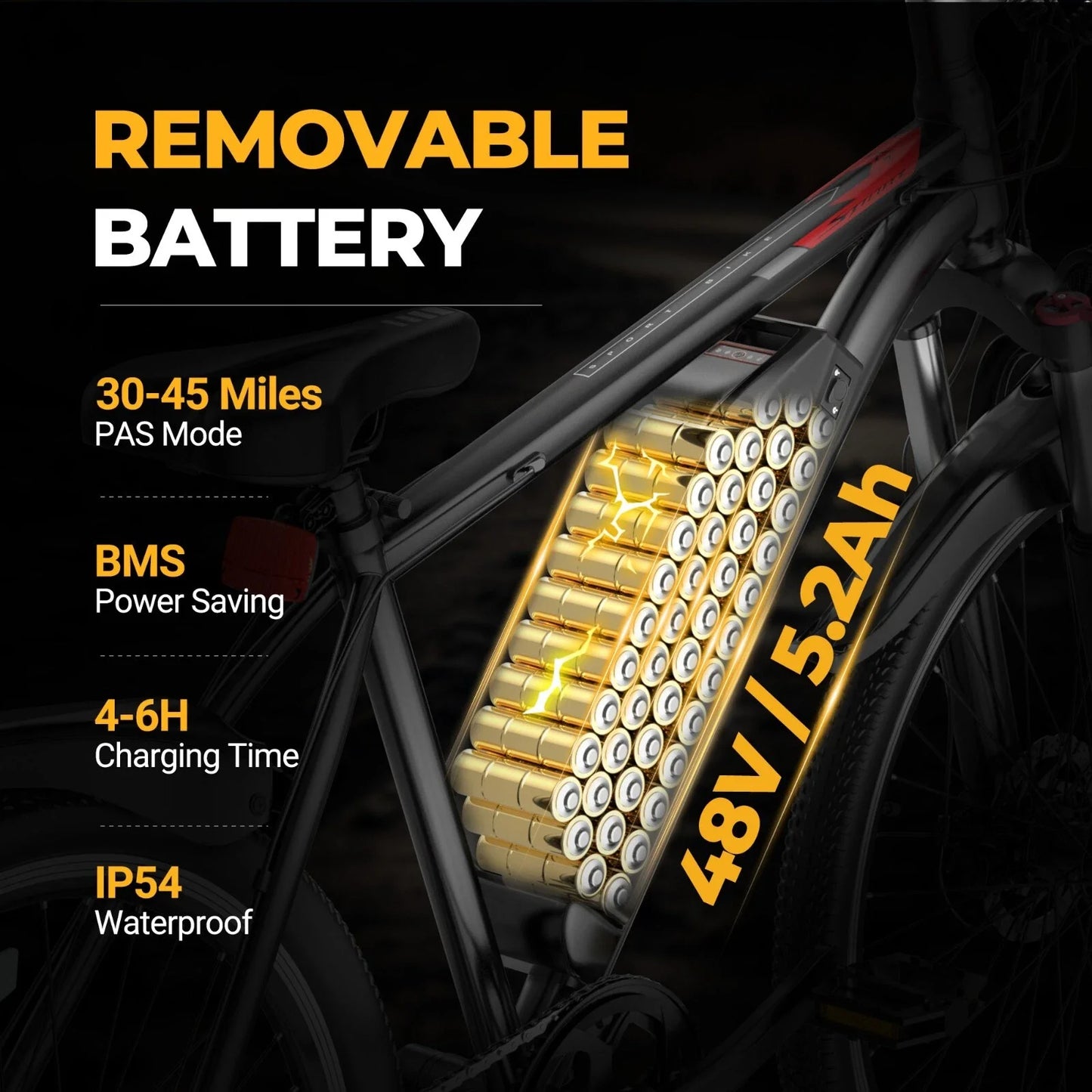 Ladped 26 Inch Electric Mountain Bike 750W 48V E Bike