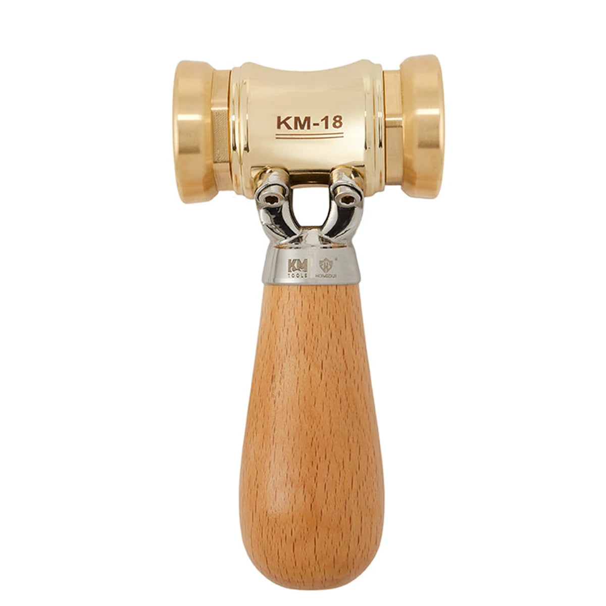KM-18 Woodworking Brass Chisel Mallet With Interchangeable Heads Punch Hammer Metal Forming Tool for DIY Crafts Art by HONGDUI