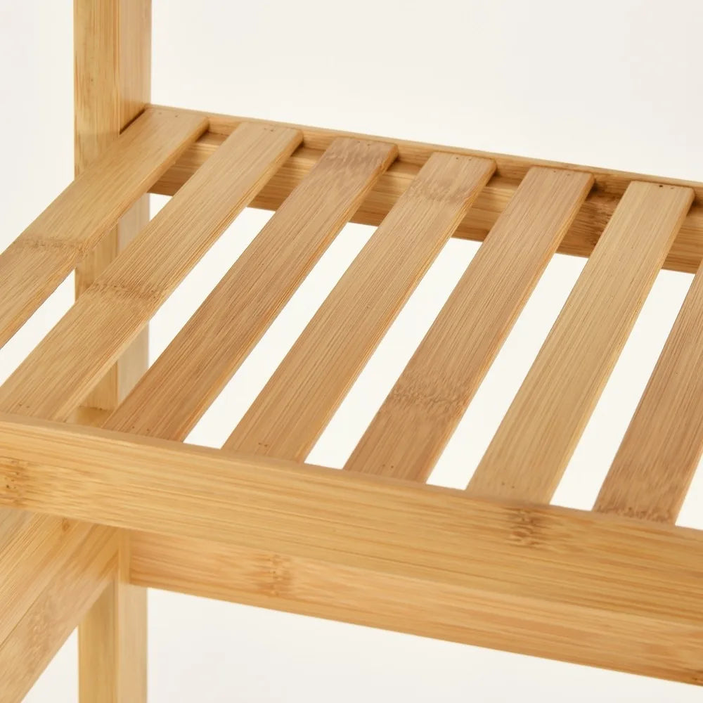 Bamboo Over The Toilet Storage Cabinet 5 Shelf Space Saver